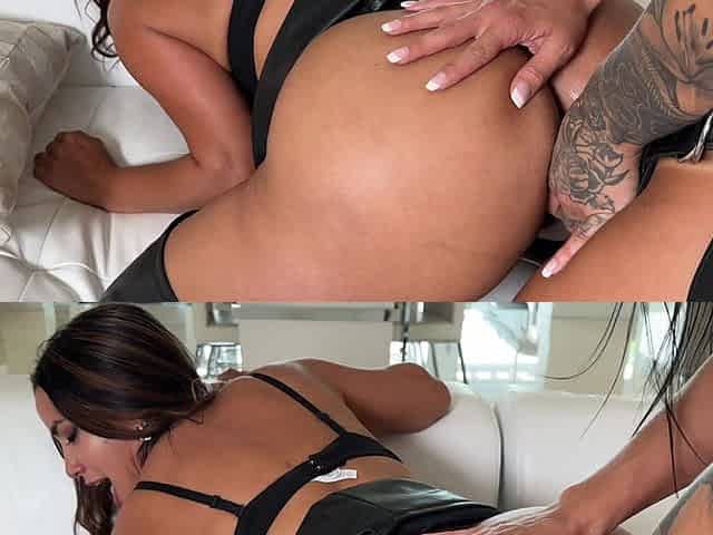 Maii Dominates Evelin Pussy Eating Strap on Riding Orgasms