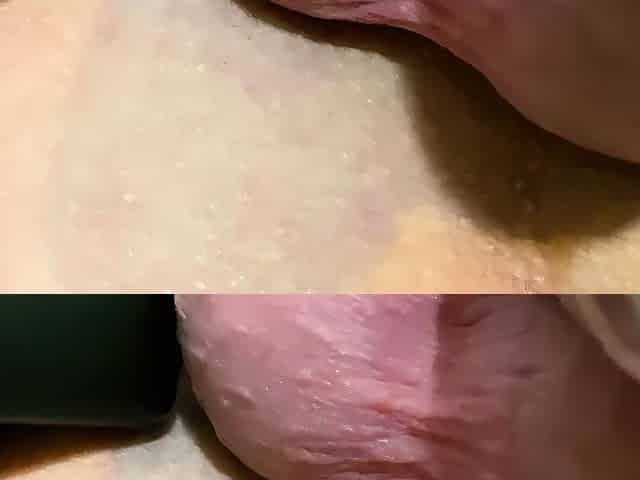 Blonde solo jerking off