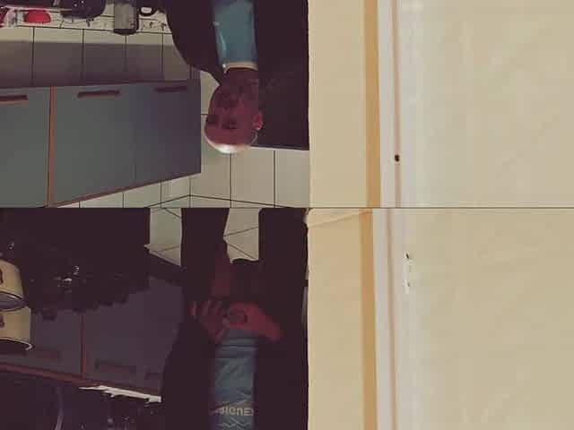 I waited for everybody to leave to surprise my sister-in-law in the washroom!