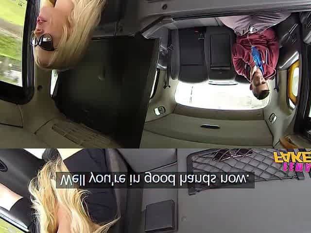 Female Fake Taxi Breasty cougar makes a thin student earn his ride