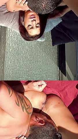 Sperm Ass!!! Skinny Neighbor Fucked on the Balcony!