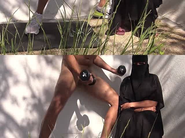Kurdish Wife Gets Massive Facial Cumshot From Turkish Husband After Workout