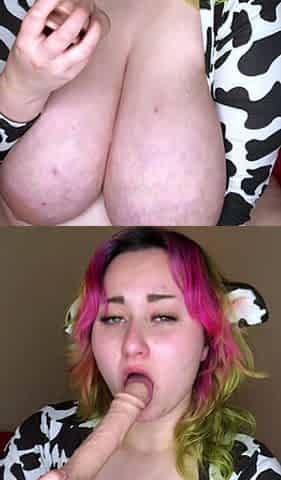 Hot amateur shakes her big boobs