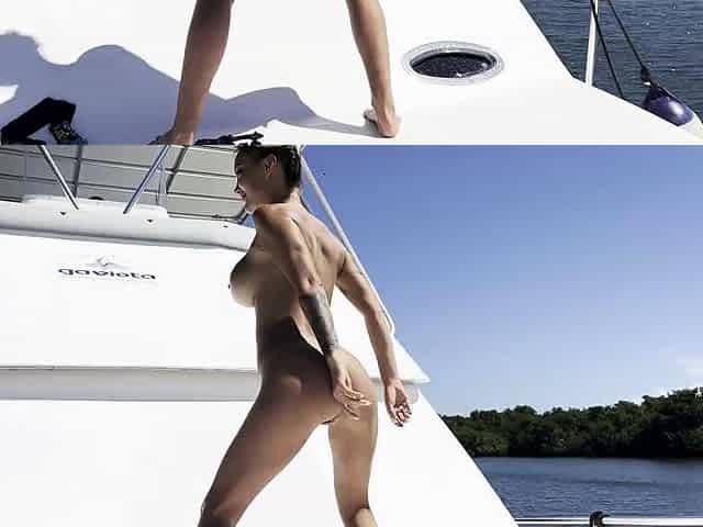 Monika Fox Fucks Herself With A Big Dildo On A Yacht