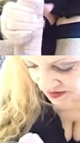 This Blonde French Slut Got Big Load of Cun on Her Face