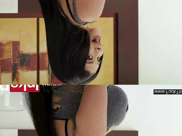 Mega busty Colombian Mishell Morales spends her first porn casting on InkaPorn.
