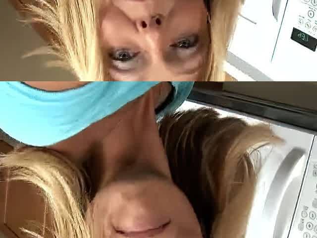 Golden-haired mother I'd like to fuck fills her twat with a biggest toy