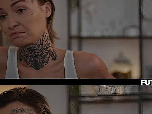 Tomboy Lesbos Futanari Sexfight - Wrestling Prison Tattoo Angels Having Lewd Pleasure with CUM Play