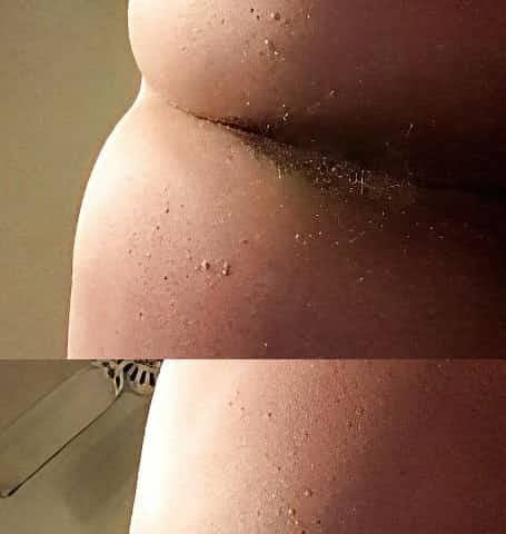 wife spreading jiggling her hairy big ass