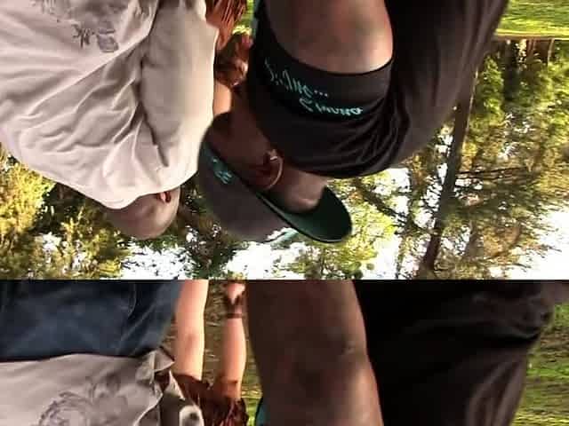 Interracial threesome hardcore sex with two girls