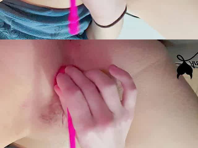 Teen whimpers and squirts trying her recent lovense lush toy