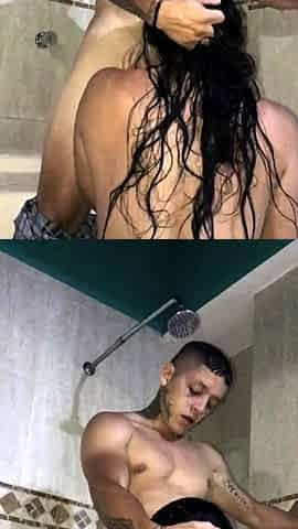 He cums in the jacuzzi
