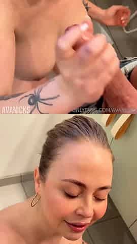 Blowjob cum face
