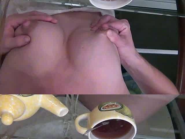 Amateur redhead poses and masturbates with toys