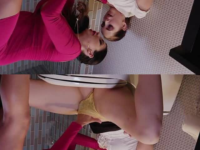Exotic cougar with big juggs seduces and fucks younger chick