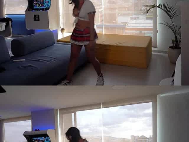 Behind the scenes photo shoot with Camila Colegiala part 1
