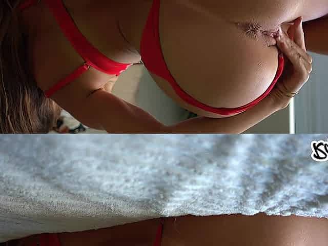 The Wettest Cunt, Glass Sex-toy & Red Underware