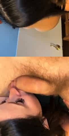 Czech amateur blowjob and fucking POV in public