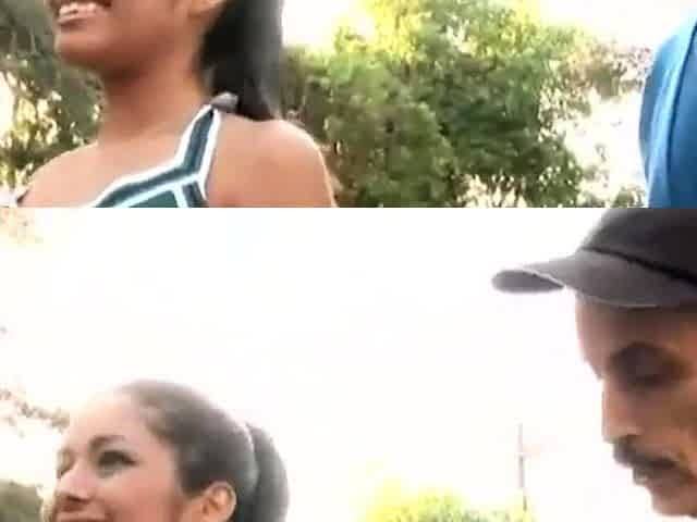 Latina teen fucks old man cock