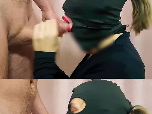 Red lips round booty honey gulp cum