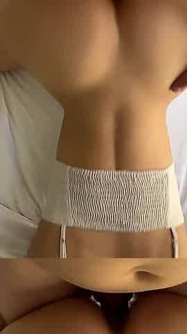 He Saw Her Jerking off. He Cum Twice on a Big Ass and in a Pussy