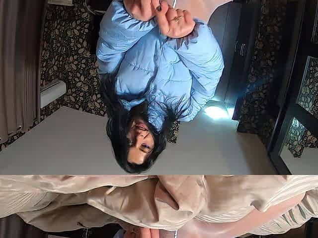 MilfyCalla- A Lot Of Cum On my recent sky blue down jacket and white hose 179-