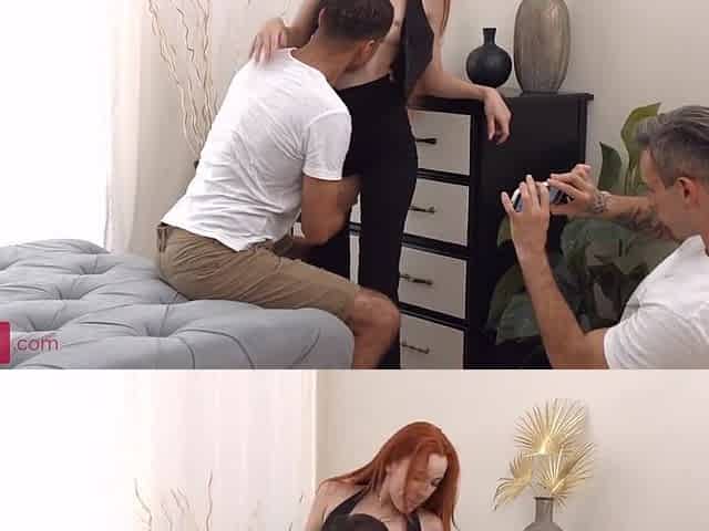 Megan Murkovski - Horny Redhead Teen 18+ Gets Fucked By Two Guys