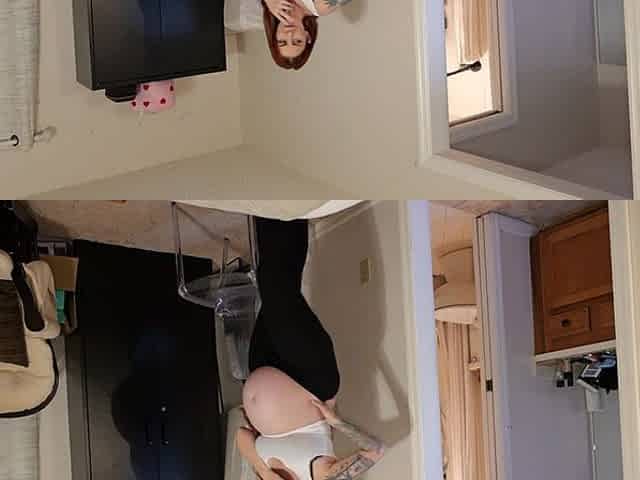 Pregnant Redhead MILF Masturbating