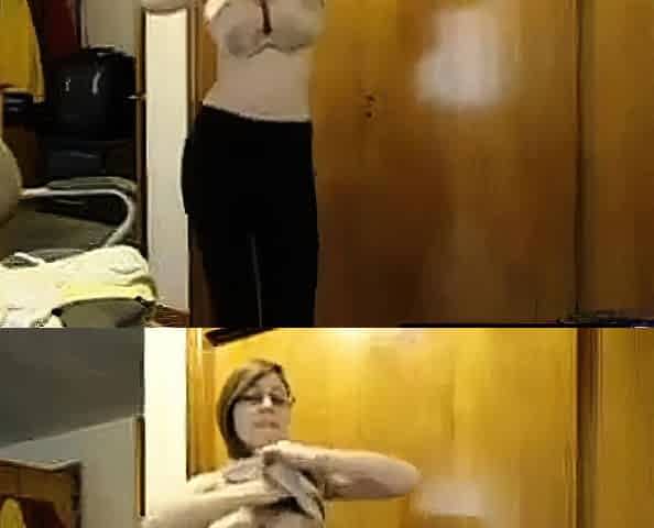 Busty Nerd with Glasses on Webcam