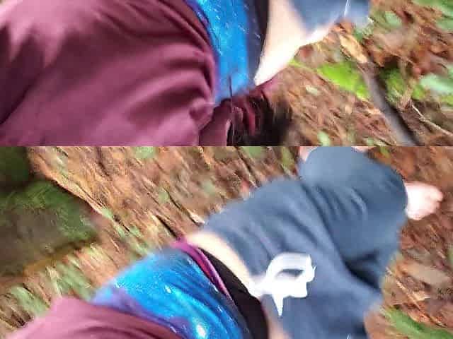 Nerdy Faery Does an OUtdoor standing Void urine During the time that walking