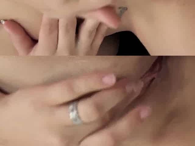 Hot brunette hair masturbating with her petite sextoy