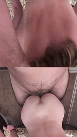 Dumb doxy watches herself get banged