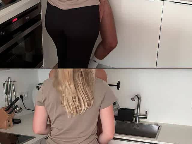Amateur Teen gets screwed in the kitchen!