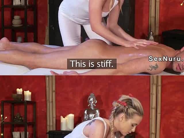Masseuse Uses Her Feet For Cock Massage