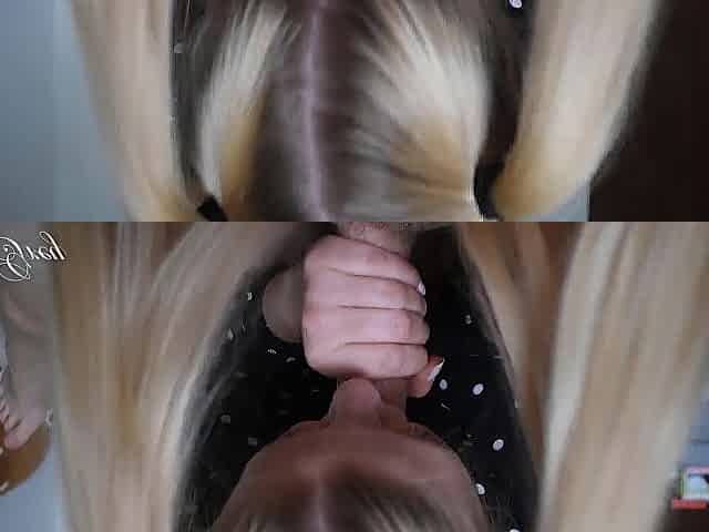 HAWT GOLDEN-HAIRED SUCKS NEIGHBOUR'S BWC - Miley Grey