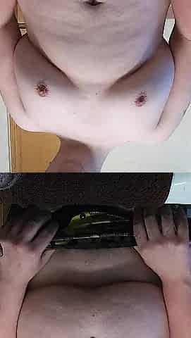 TRANSGENDER FEMALE TO BOY SHOWER TEASE