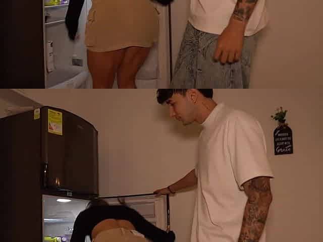 This babe chooses the shyest neighbour on the block to ask him for milk.