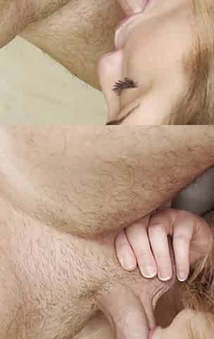 Side view: Sexy mother I'd like to fuck wife fellatio with intensive eye contact