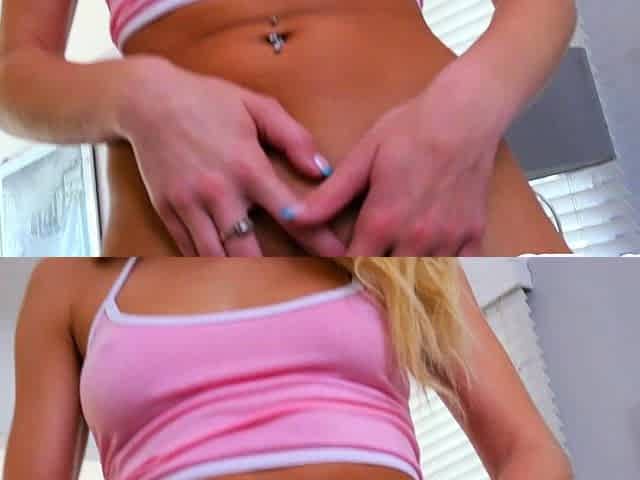 Petite blonde stepdaughter enjoys anal