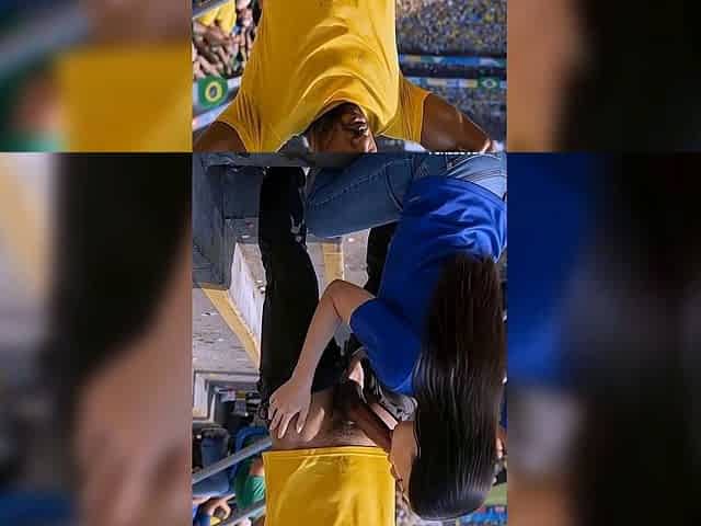 Balcony Blowjob Makes Brazil Fan Explode