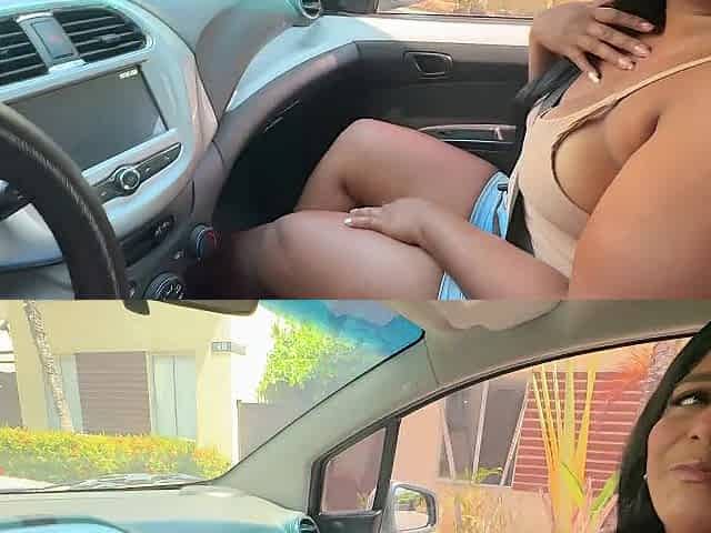 LARGE BUTT COLOMBIAN GETS DRILLED BY STRANGER WHEN THAT GUY TAKES HER TO HIS ABODE IN THE CAR - JASMIN JONNES