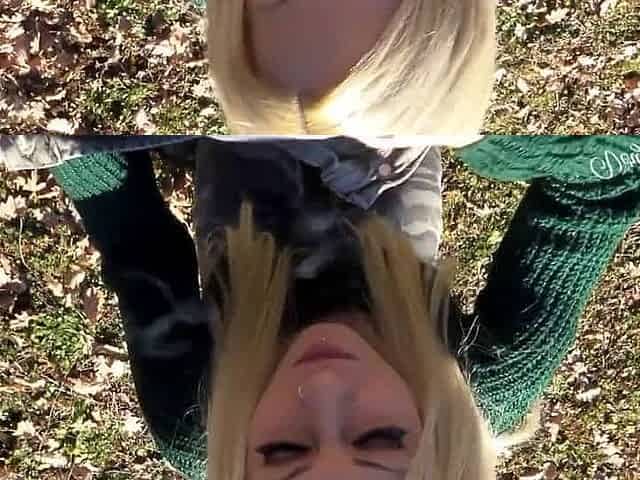 Open My Ass In The Woods While I Smoke !! Nice and smooth asshole!