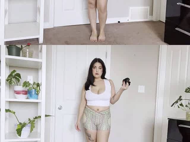 Busty brunette bitch with big boobs