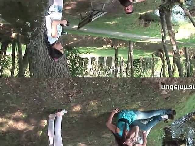 Amateur french pair doing ace screw in front of our camera