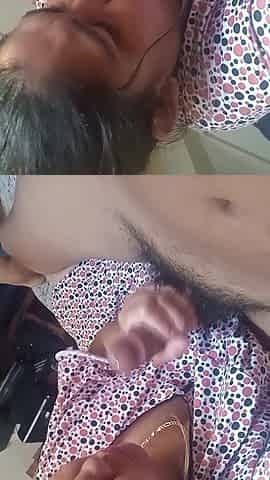 My mother-in-law sucks my cock behind my wife's back.