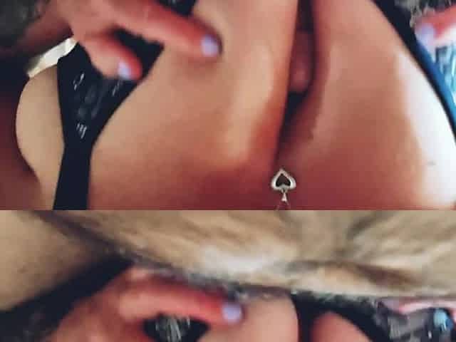 Titfuck with spunk flow