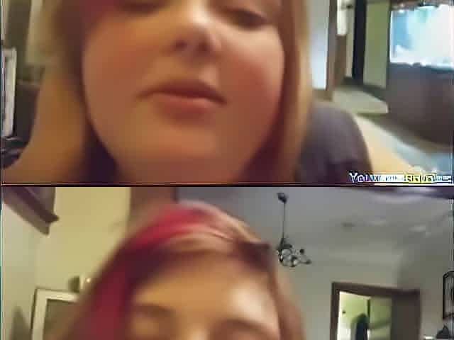 Amateur BBW sucks and tittyfucks while watching porn