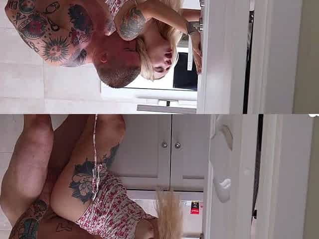 Wild Threesome With Two Blonde Tattooed Sluts