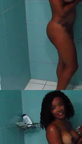 "Feed Me White Dick" Intense Shower Sex with Beautiful Black Slut Kiki Minaj