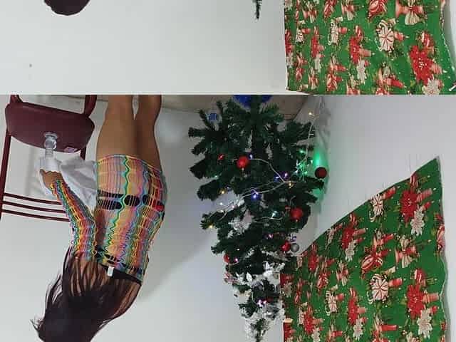 How Exquisite It Is to See Her Masturbate with a Christmas Dildo!! She Is My Sexy Stepmother